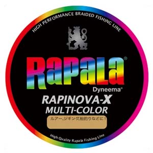 ラパラ Rapala ラパラ RXC150M15MC ラピノヴァX マルチカラー 150M 1.5号 29.8lb 13.5kg