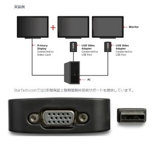スターテックドットコム StarTech.com スターテック USB2VGAE3 USB-VGA外付けマルチディスプレイアダプタ