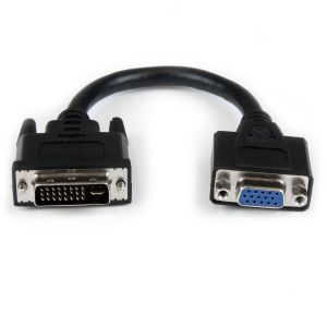 スターテックドットコム StarTech.com スターテック DVIVGAMF8IN 20cm DVI-VGA変換ケーブル DVI-I オス (29ピン)-VGA メス