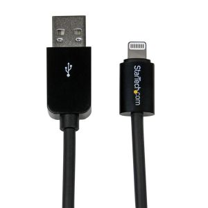 スターテックドットコム StarTech.com スターテック USBLT1MB 1m スリム型8ピン Lightning - USBケーブル  Apple MFi認証取得ブラック