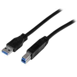 スターテックドットコム StarTech.com スターテック USB3CAB2M 2m USB IF認証 SuperSpeed USB 3.0ケーブル (A - B) オス/オス ブラック