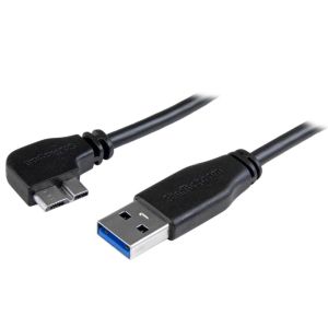 スターテックドットコム StarTech.com スターテック USB3AU2MLS Micro USB 3.0 片側L型スリムケーブル オス/オス