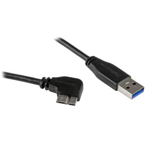 スターテックドットコム StarTech.com スターテック USB3AU1MRS Micro USB 3.0 片側L型スリムケーブル オス/オス