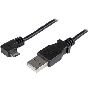 スターテックドットコム StarTech.com スターテック USBAUB2MRA Micro USBケーブル 2m L型右向き USB A オス - USBマイクロ オス 24AWG