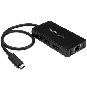 スターテックドットコム StarTech.com スターテック ZU201CN USB Type-C接続3ポートUSB 3.0ハブ 1ポートギガビット有線LANアダプタ
