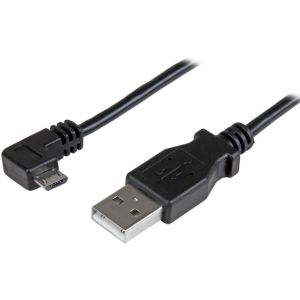 スターテックドットコム StarTech.com スターテック ZU201KP スマホ充電Micro-USBケーブル 0.5m L型右向きマイクロUSB オス - USB オス 24AWG