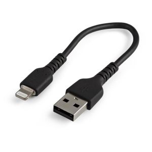 スターテックドットコム StarTech.com スターテック ZU202A3 高耐久Lightning-USB-Aケーブル 15cm ブラック アラミド繊維補強 Apple MFi認証