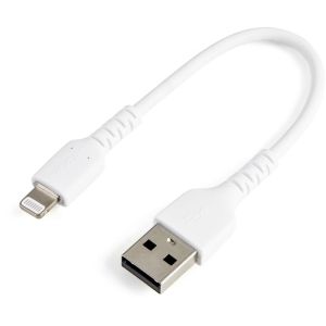 スターテックドットコム StarTech.com スターテック ZU202A4 高耐久Lightning-USB-Aケーブル 15cm ホワイト アラミド繊維補強 Apple MFi認証