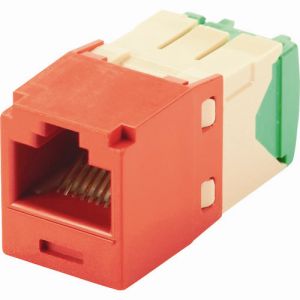 パンドウイット PANDUIT パンドウイット CJT688TGRD カテゴリ6 RJ45モジュラージャック UTP 2830AWG TGタイプ 赤