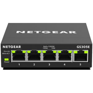 ネットギア NETGEAR ネットギア GS305E-100JPS 卓上型コンパクト アンマネージプラス スイッチングハブ ギガビット 5ポート VLAN QoS