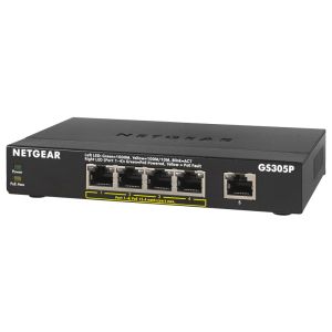 ネットギア NETGEAR ネットギア GS305P-200JPS 卓上型コンパクト アンマネージスイッチングハブ ギガビット 5ポート PoE+ 4ポート 63W