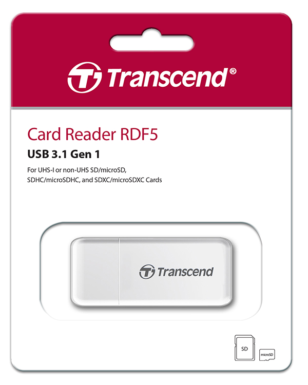  トランセンド Transcend トランセンド USB3.0 カードリーダーライター TS-RDF5W ホワイト