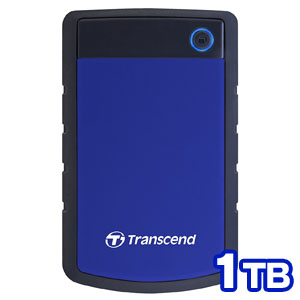 トランセンド Transcend トランセンド TS1TSJ25H3B 外付け ポータブルHDD 耐衝撃 1TB USB3.1 Gen1 ネイビーブルー ハードディスク
