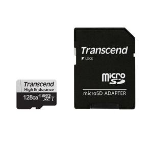 トランセンド Transcend microSDXC 128GB TS128GUSD350V 128GB microSD w/ adapter U1 High Endurance