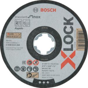 ボッシュ BOSCH ボッシュ 2608619267 X-LOCK切断砥石 125x1.0 ステンST/10 BOSCH