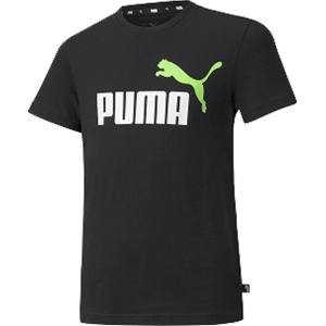 プーマ PUMA プーマ ESS+ 2カラー ロゴ Tシャツ 140 ブラック グリーン 589115