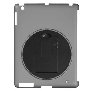 グリーンハウス(GreenHouse) iPad用回転スタンド付きシェルカバー GH-CA-IPADRK(ブラック)