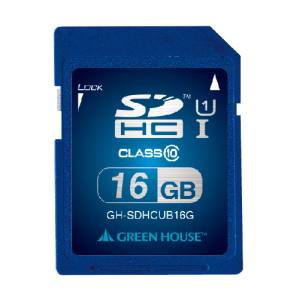 グリーンハウス GreenHouse グリーンハウス GH-SDHCUB16G SDHCメモリーカード UHS-I クラス10 16GB