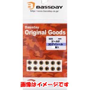 バスデイ Bassday バスデイ 3Dアイシール 6mm ゴールド