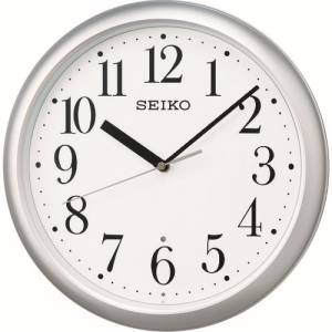 セイコー SEIKO セイコー KX218S スタンダード電波掛時計 銀色 直径305mm