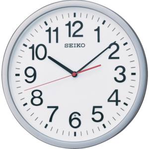 セイコー SEIKO セイコー KX229S 電波掛時計 壁掛け 銀色メタリック