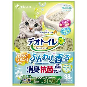 ユニチャーム Unicharm ユニチャーム デオトイレ ふんわり香る消臭 抗菌サンド ナチュラルグリーンの香り 3.8L 猫砂