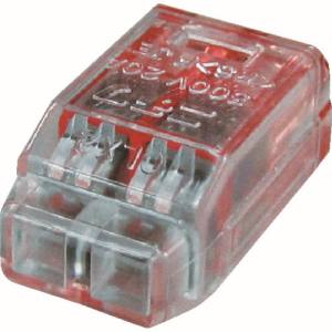 ニチフ端子工業 NICHIFU ニチフ QLX 2 クイックロック 差込形電線コネクタ 極数2 赤透明 50個入