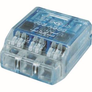 ニチフ端子工業 NICHIFU ニチフ QLX 3 クイックロック 差込形電線コネクタ 極数3 青透明 50個入