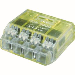 ニチフ端子工業 NICHIFU ニチフ QLX 4 クイックロック 差込形電線コネクタ 極数4 黄透明 50個入