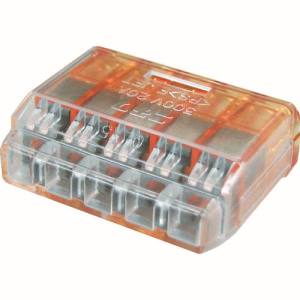 ニチフ端子工業 NICHIFU ニチフ QLX 5 クイックロック 差込形電線コネクタ 極数5 橙透明 50個入