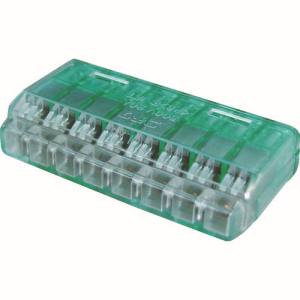 ニチフ端子工業 NICHIFU ニチフ QLX 8 クイックロック 差込形電線コネクタ 極数8 緑透明 20個入