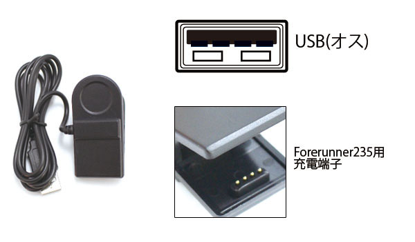  輸入特価アウトレット ガーミン Garmin Forerunner 235用 USB充電ケーブル