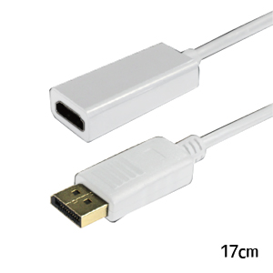 輸入特価アウトレット HDMI変換アダプタ HDMIメス - Displayportオス変換ケーブル ホワイト