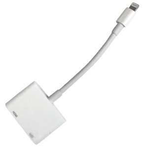 輸入特価アウトレット iPhone端子（オス） - HDMI変換アダプタ ホワイト ミラーリング