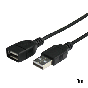 輸入特価アウトレット USB2.0 延長ケーブル ブラック 1m