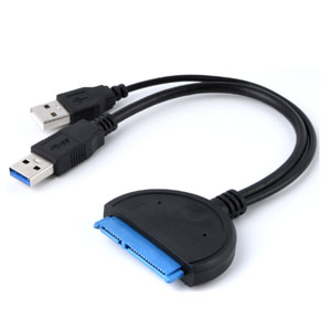 輸入特価アウトレット SATA-USB3.0変換ケーブル SSD/HDD 電源供給用USB付き