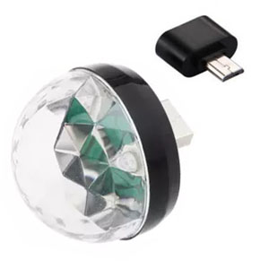 輸入特価アウトレット USB3.1 TypeC LEDライト ブラック USB3.0両対応 ミラーボール パーティーライト ディスコライト