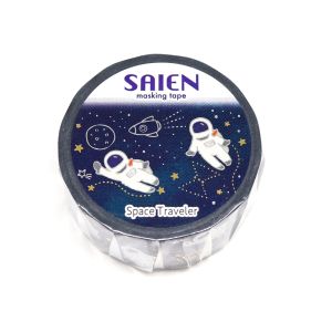 カミイソ産商 カミイソ産商 マスキングテープ SAIEN UR-3103 金箔銀箔 Space Traveler 20mmx5m