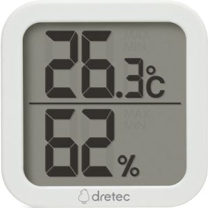 ドリテック dretec ドリテック O-414WT デジタル温湿度計「クラル」 ホワイト