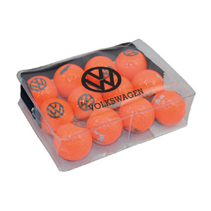 フォルクスワーゲン Volkswagen フォルクスワーゲン ゴルフボール 1ダース 12個入り オレンジ VWBA-9783