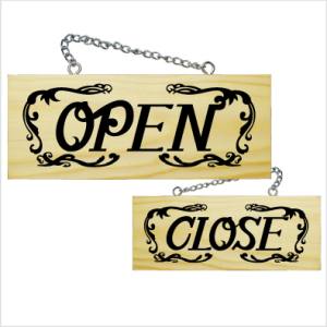 のぼり屋工房 のぼり屋工房 木製サイン 小横イタリアンOPEN/CLOSE 柄 2625