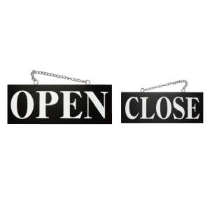 のぼり屋工房 のぼり屋工房 木製サイン 黒 中横OPEN/CLOSE 明朝体 3980