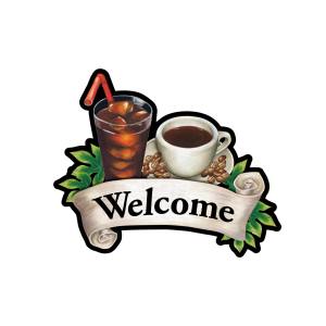 のぼり屋工房 のぼり屋工房 デコパネ Welcome コーヒー 26895