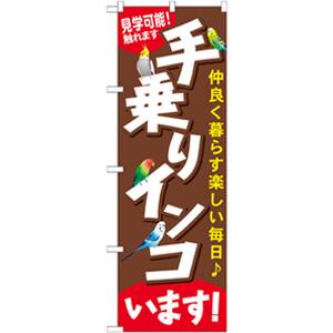 のぼり屋工房 のぼり屋工房 のぼり 手乗りインコいます GNB-616