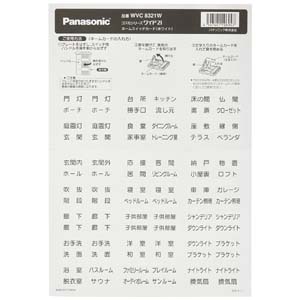 パナソニック Panasonic パナソニック WVC8321W コスモシリーズ ネームスイッチカード ホワイト Panasonic