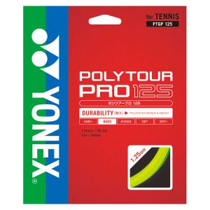 ヨネックス YONEX ヨネックス ポリツアープロ 125 1.25mm フラッシュイエロー PTGP125 557 YONEX