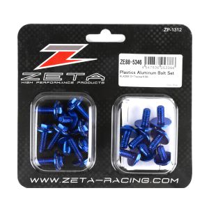 ジータ ZETA ジータ F7986 アルミボルトセット ガイソウヨウ BLUE KLX250/D-Tracker 18pcs BLUE ZETA