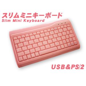 AOTECH アオテック スリムミニサイズ日本語ピンクキーボード AOK-78PI