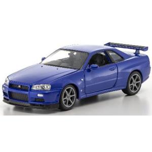 京商 kyosho 京商 WE24108MB1 WELLY 1/24 ニッサン スカイライン GT-R R34 MTブルー