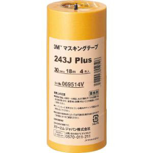 スリーエム 3M スリーエム 3M 243J 30 マスキングテープ 243J Plus 30mm×18m 4巻入り